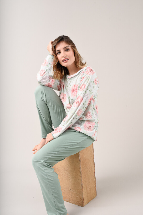 Pijama buzo vivo Flores