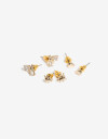 Aros Sets Strass Set De Aros Pasantes De Charms Con Cubic - Dorado