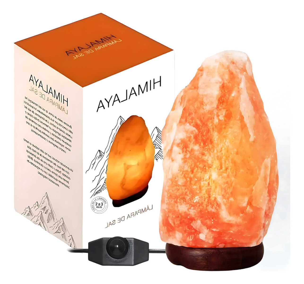 Lámparas De Sal Del Himalaya Calidad 2 - 3kg Originales. - Naranja 