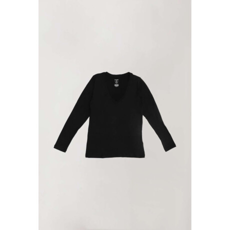 Camiseta en v supersoft Negro