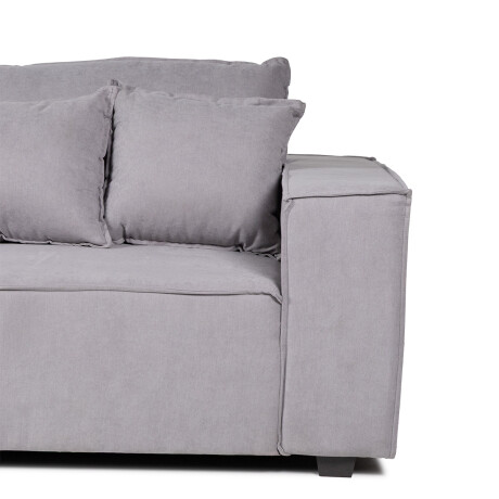 Sofá Modular Maia (4 módulos) - Tela Microfibra 12074 (Gris)