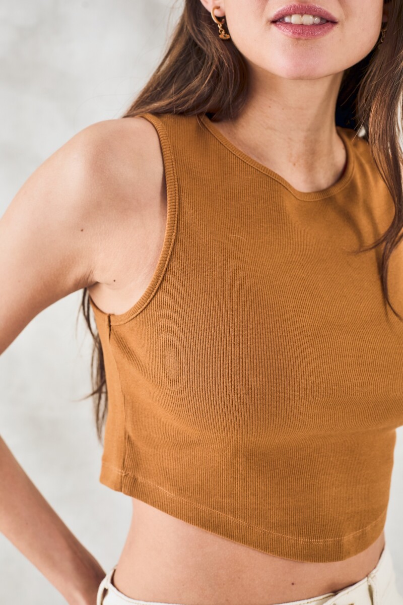 Top Algodón Ribb Cobre