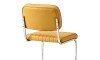 Silla de Comedor Metal Cromado y Tapizada Naranja
