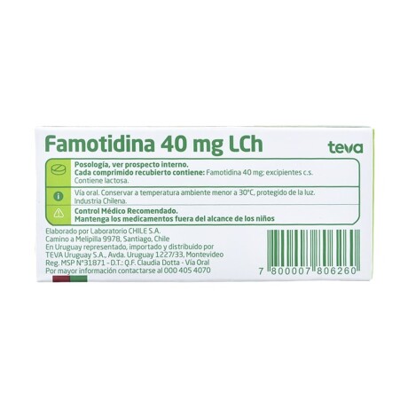 Famotidina 40mg 10comprimidos Chile Famotidina 40mg 10comprimidos Chile