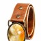 Cinto Cuero crudo y guampa Ovalado