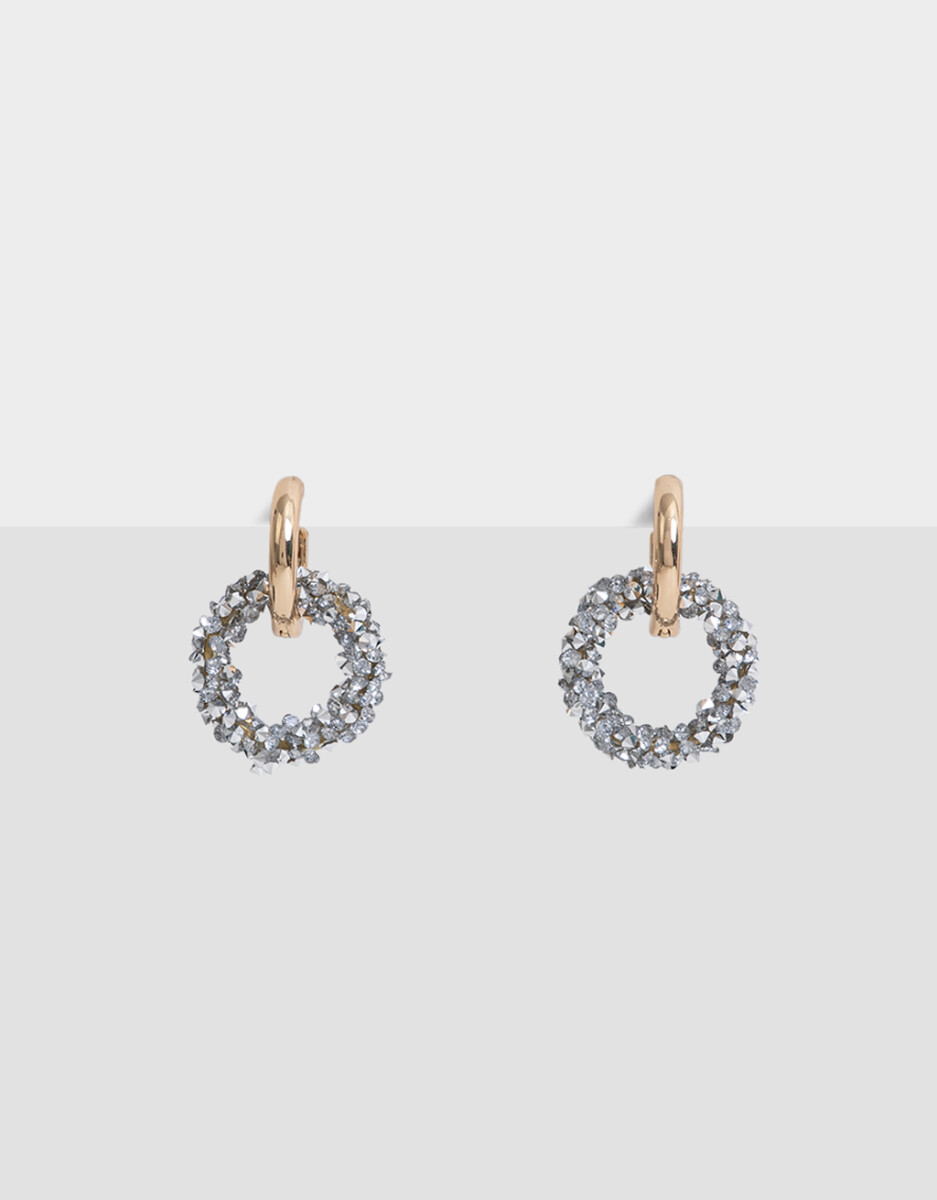 Aros Argollas Con Strass 