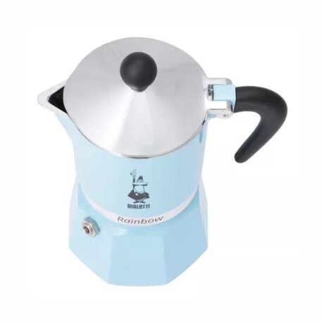 Cafetera Manual Italiana BIALETTI Rainbow 6 Tazas - Celeste Cafetera Manual Italiana BIALETTI Rainbow 6 Tazas - Celeste