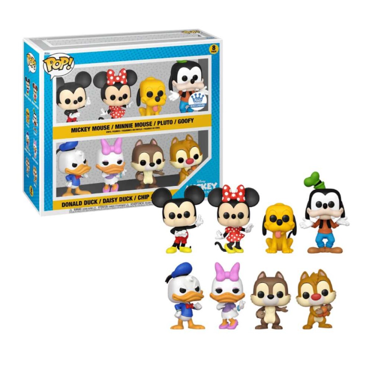 Mickey Mouse And Friends Disney Classics - Pack x8 (Mickey, Minnie Mouse, Pluto, Goofy, Donald Duck, Daisy Duck, Chip y Dale) 