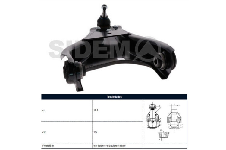Parilla De Suspension Del Renault Captur/Duster/Oroch 11-25 Izq Parilla De Suspension Del Renault Captur/Duster/Oroch 11-25 Izq