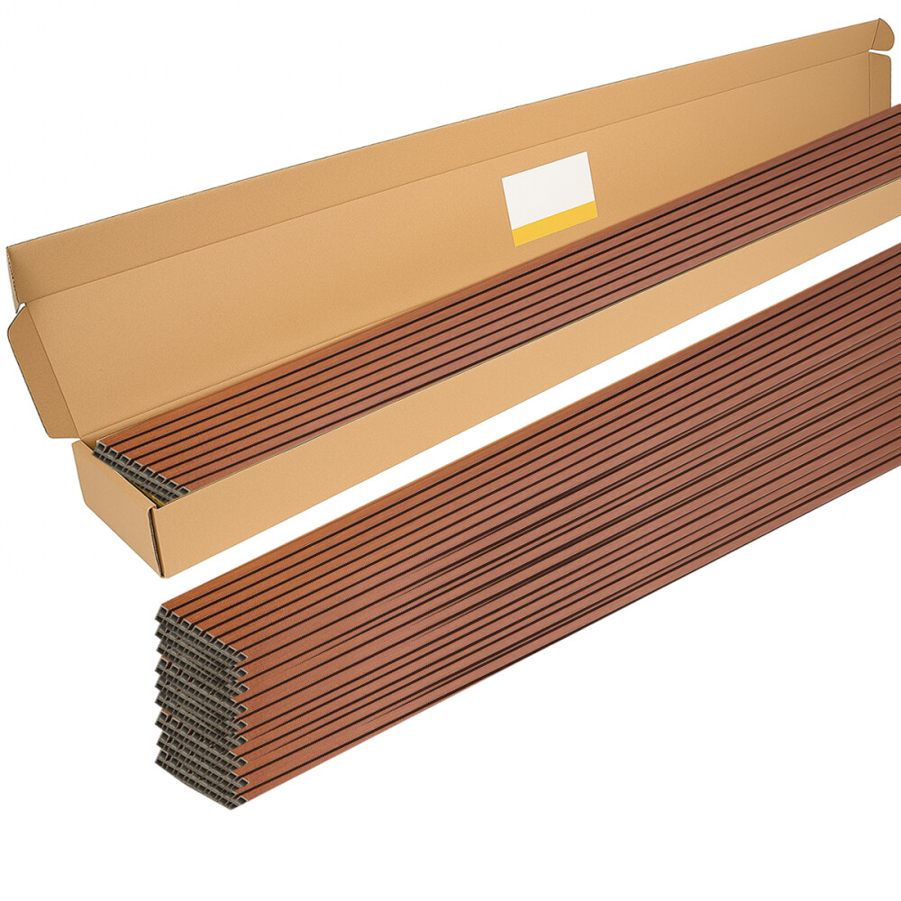 Wpc Revestimiento Caja x10 unidades 2,90x16cm Marrón oscuro
