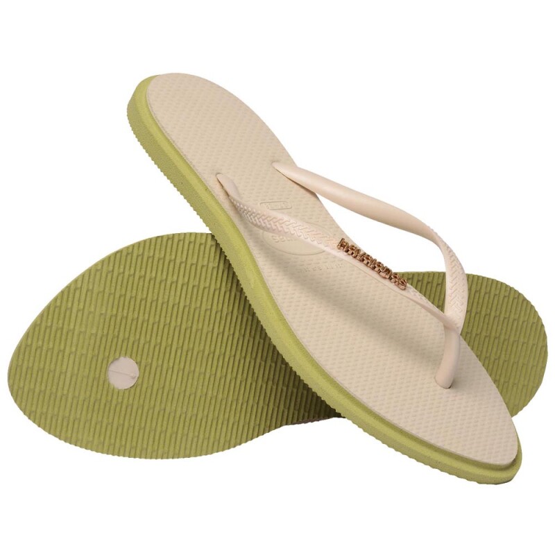 Sandalias Havaianas Slim Point FC Mujer Verde Mandacaru Beige