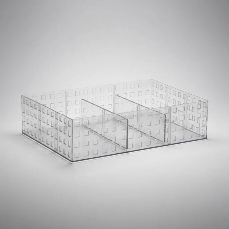 Caja Organizadora Apilable Quadratta Símil Cristal 32x23x8Cm Transparente