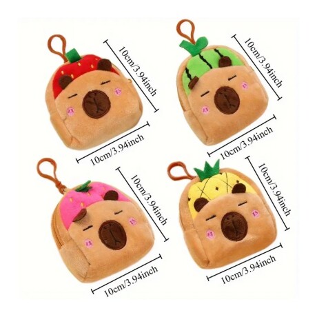 Monedero Peluche Capybara con Llavero 001
