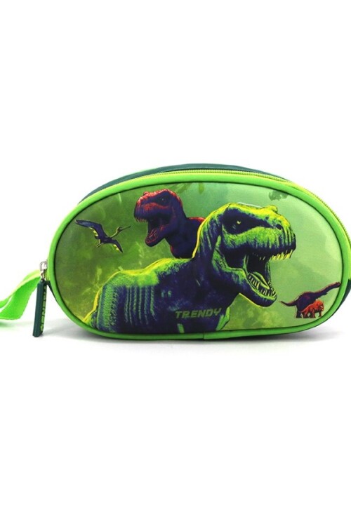 Cartuchera dinosaurio 3D Verde