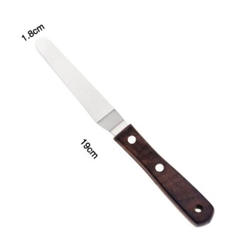 Espatula angular confitero mango madera acero inox 10 cm Espatula angular confitero mango madera acero inox 10 cm