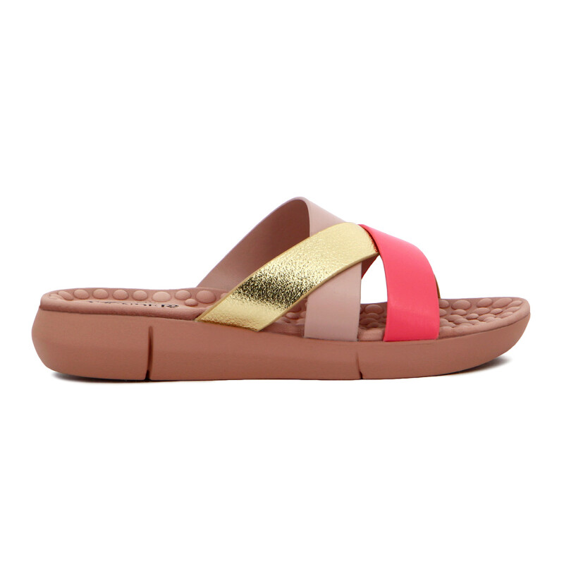 Sandalias Mujer Wonder Plantilla Confort Rosa Claro-dorado