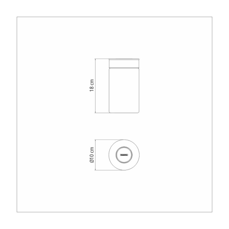 CONTENEDOR VIDRIO TAPA ACERO 1L - 61227/030 CONTENEDOR VIDRIO TAPA ACERO 1L - 61227/030