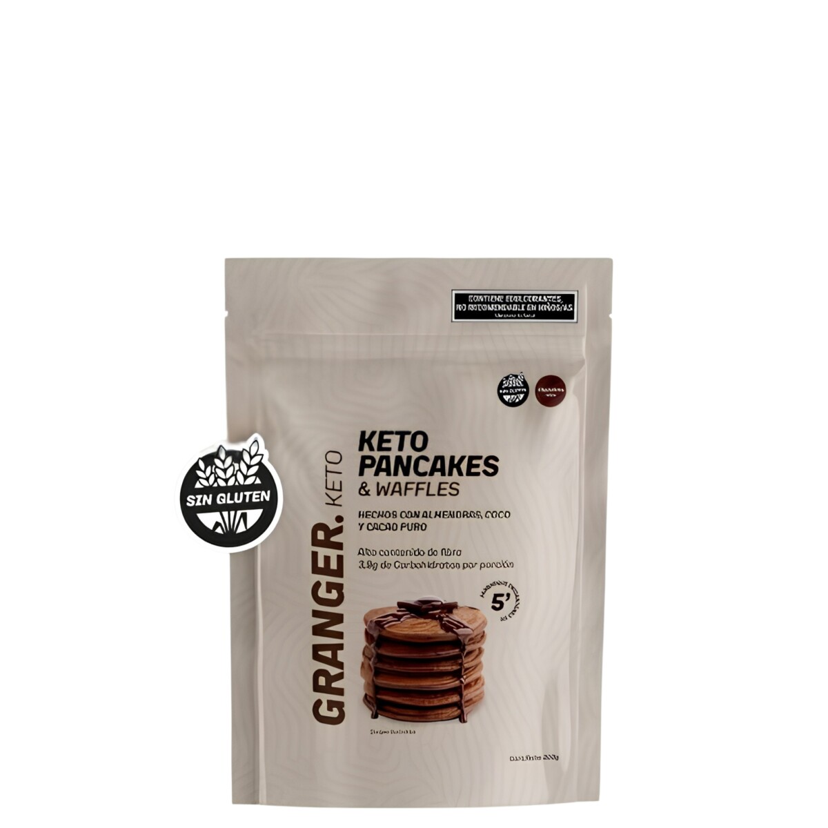 Keto Pancakes & Waffles Premezcla - Sabor Chocolate GRANGER. Keto 200g 