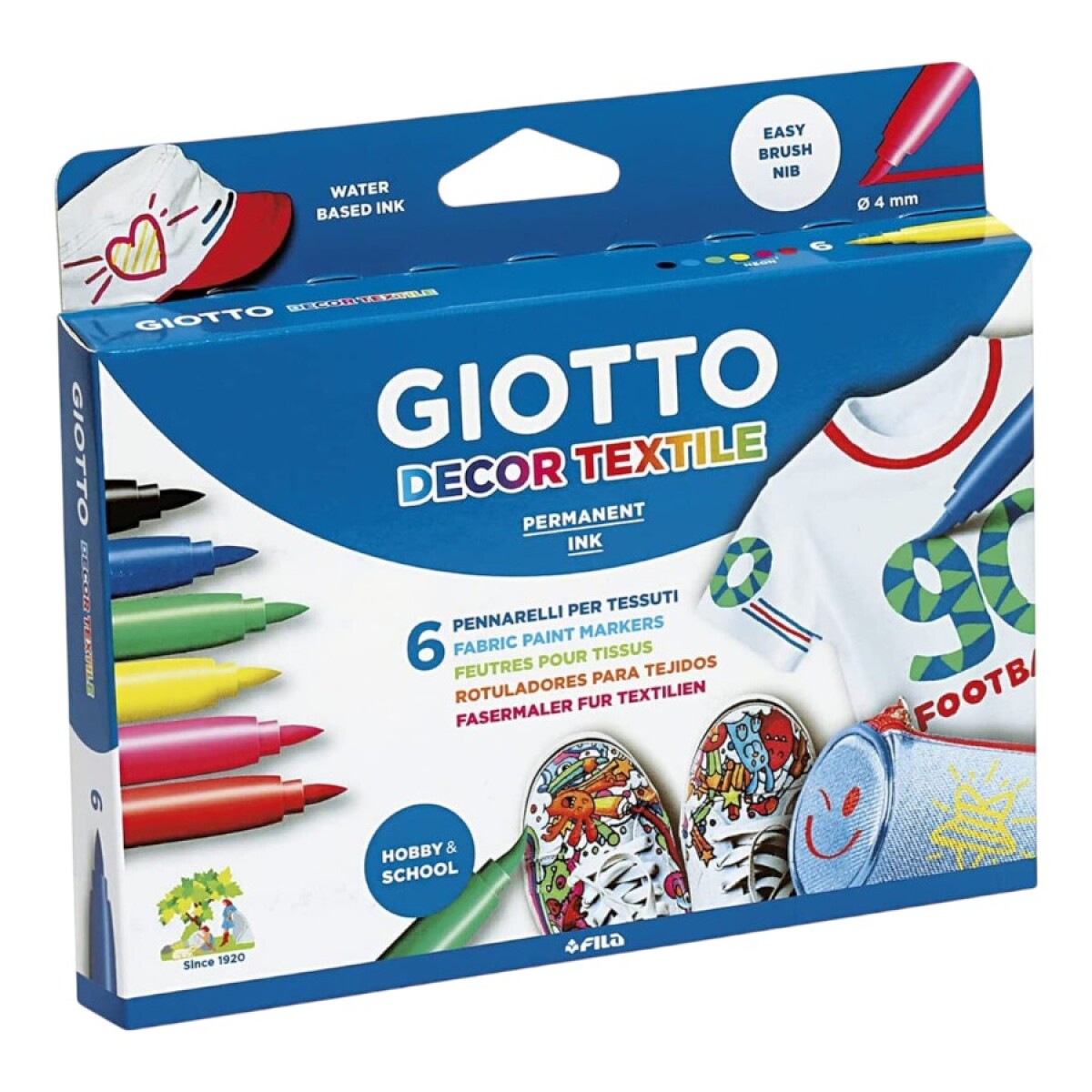 Marcadores Giotto Textile 6 Colores 