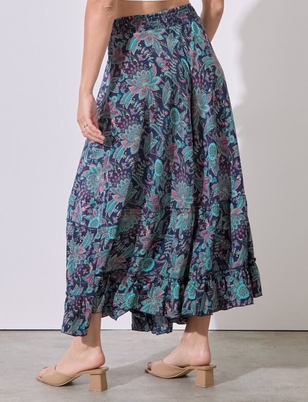 Falda Maxi Print MULTI/VERDE