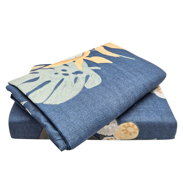 Juego Sabanas + Almohadas Alondra 2 Plazas Completo Diseños Variante Diseño Azul Oscuro