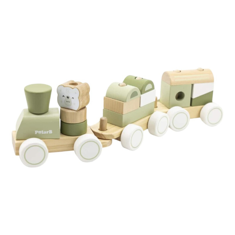 Tren Para Armar Verde Madera Polar B Tren Para Armar Verde Madera Polar B