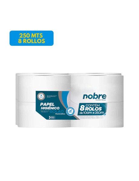 PAPEL HIGIÉNICO HOJA DOBLE 250MT, 8 ROLLOS PAPEL HIGIÉNICO HOJA DOBLE 250MT, 8 ROLLOS