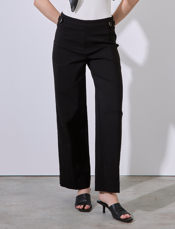 Pantalon Hebilla & Boton NEGRO