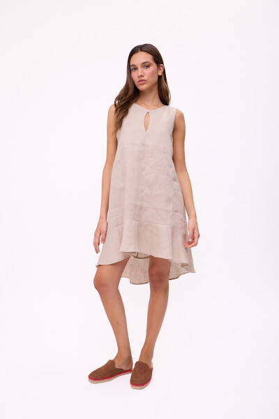 VESTIDO POLK Beige