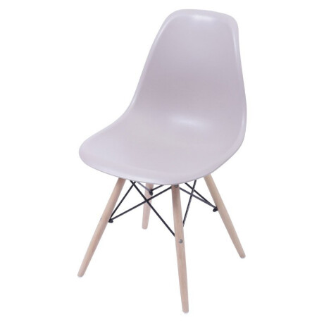 Kit x4 Silla Eames DKR Base En Madera Beige