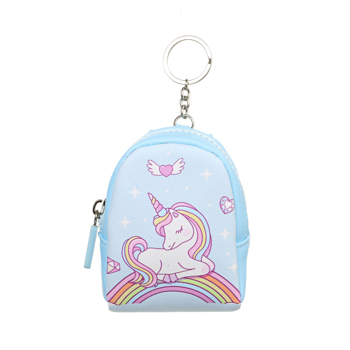 Llavero mochila animalitos - celeste 