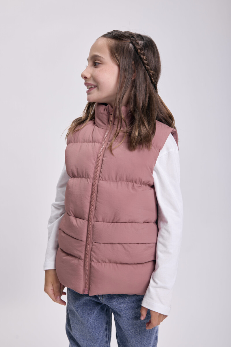 Chaleco capitoneado Rosa