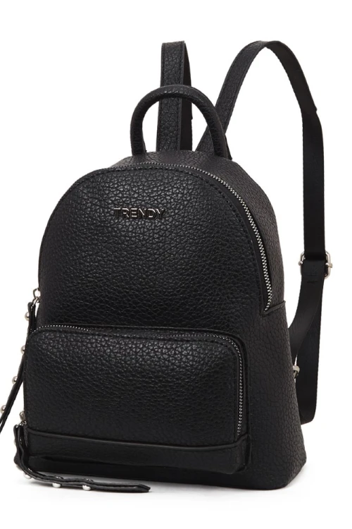 Mochila con bolsillo frontal Negro