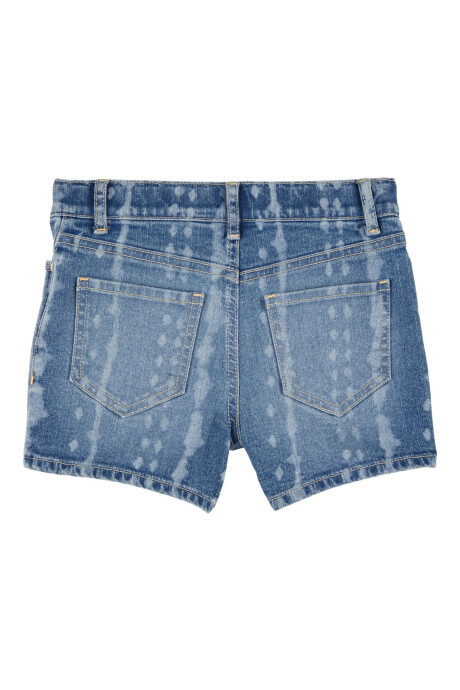 Short jean con teñido tie-dye Sin color