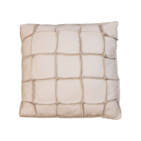 Almohadón Cuero 48x48cm Fio Beige