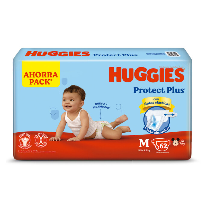HUGGIES PAÑAL PROTECT PLUS M AHORR X68 única