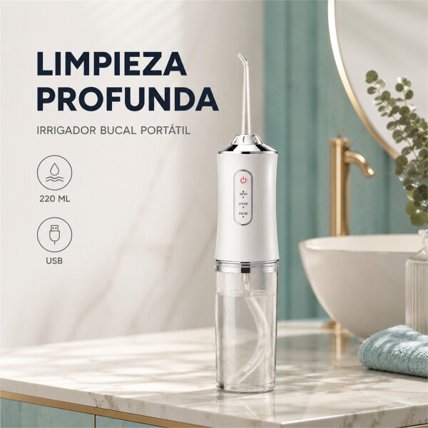 Irrigador Limpiador Oral Bucal Dental Brackets Profesional Blanco