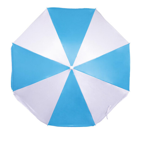 Sombrilla Playa 1,80m FPS 70 Articulable MOR Con Funda Acero Blanco/celeste