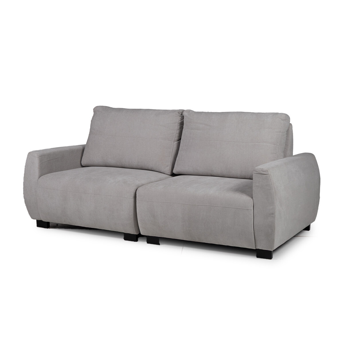 Sofá Carino (Retráctil) - Tela Microfibra - 2 cuerpos - Kruger 06-155 (Ceniza) 