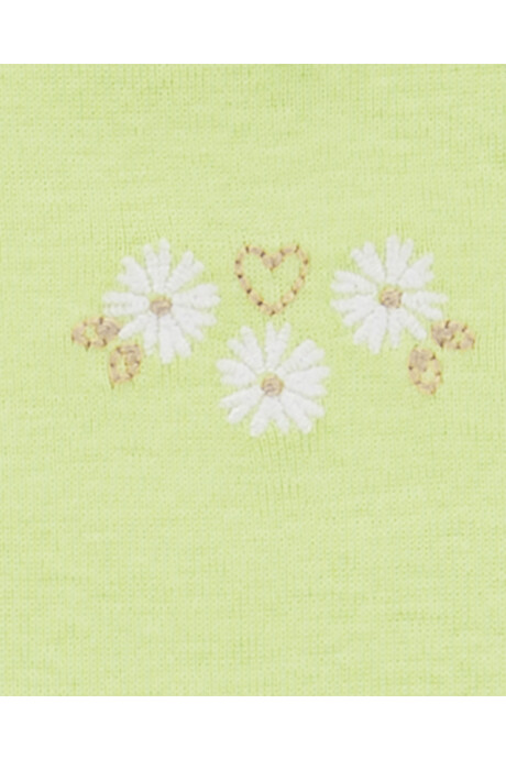 Set tres piezas de algodón, calza y dos bodies diseño floral Sin color