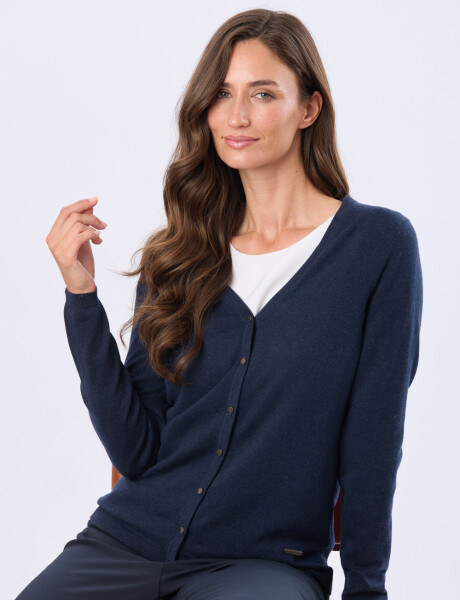 CARDIGAN LISO Marino