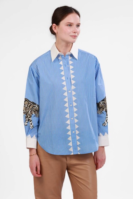 Pre Venta - Camisa Snow Leopard Light Blue Pre Venta - Camisa Snow Leopard Light Blue