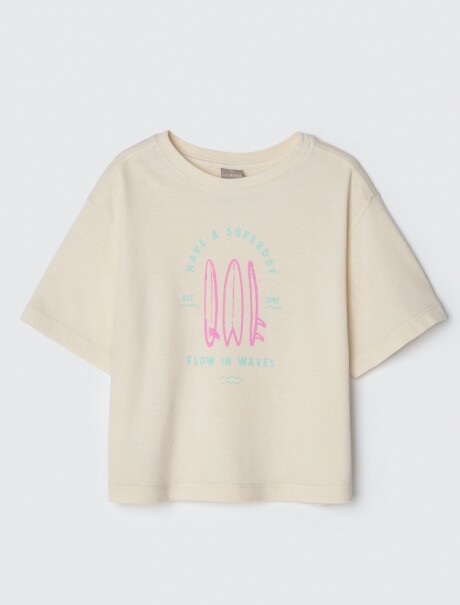 CAMISETA INFANTIL CON ESTAMPA AMARILLO