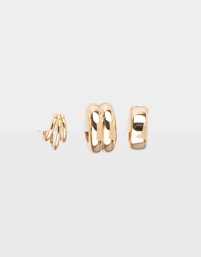 Bijou Cuff Chunky Edition Set De Earcuff De Metal - Dorado