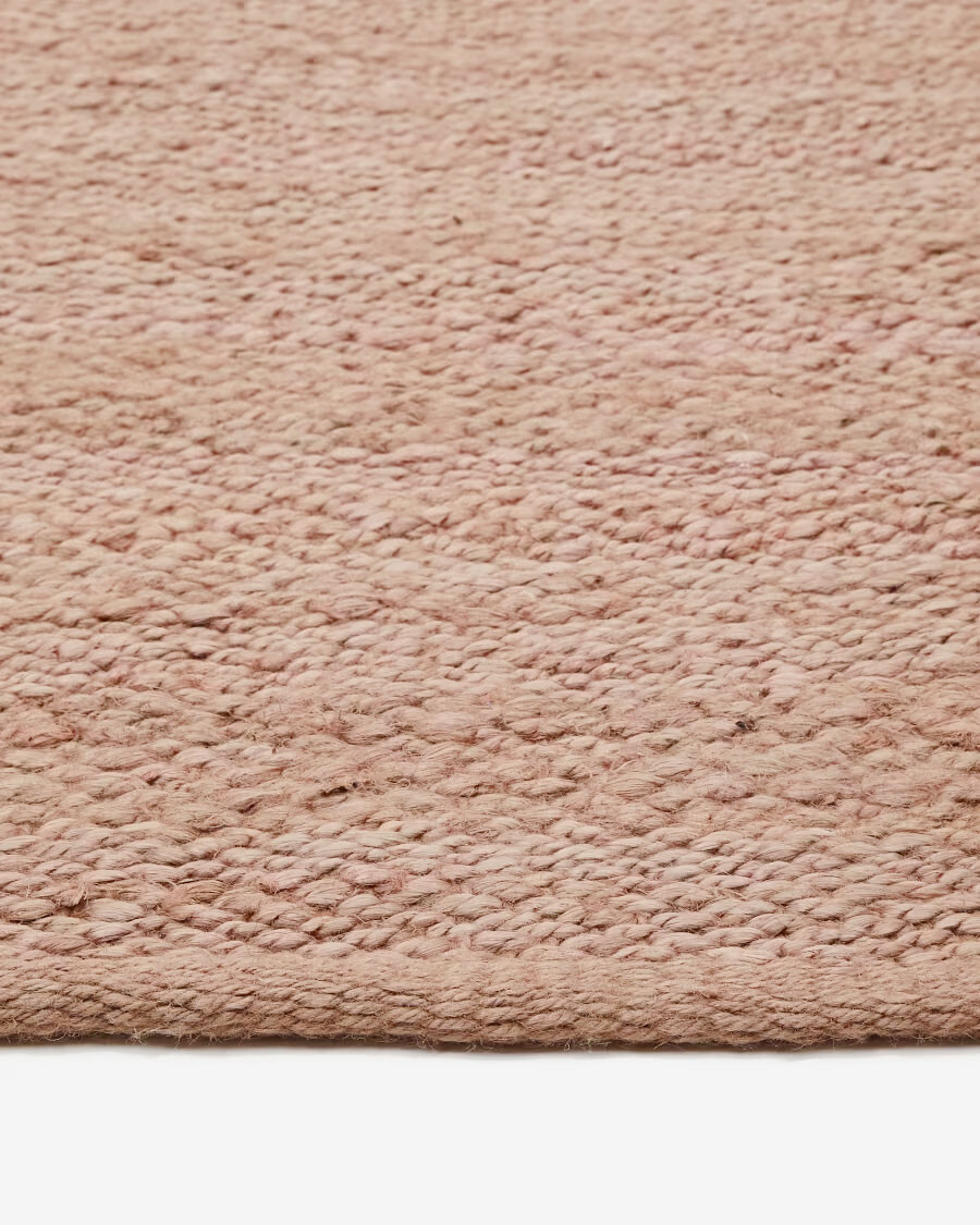 Alfombra Sallova de yute rosa 160 x 230 cm Alfombra Sallova de yute rosa 160 x 230 cm