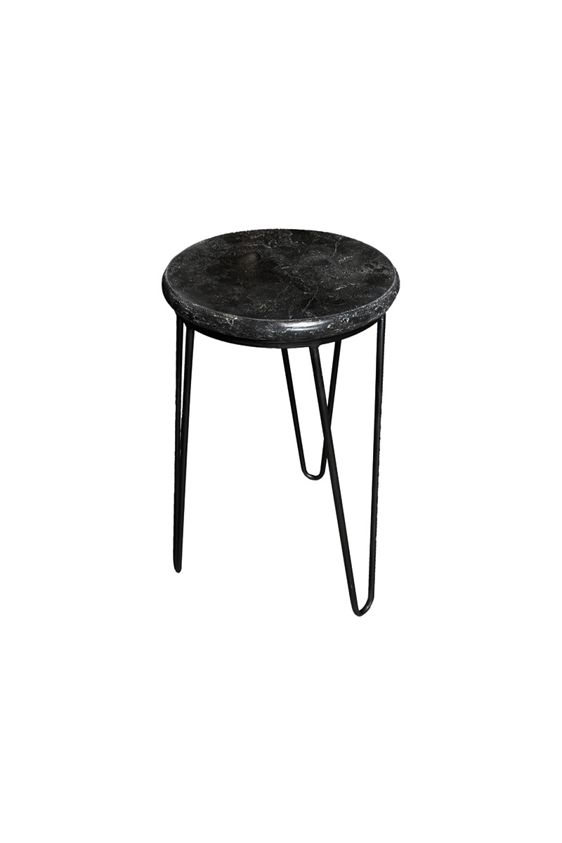 POSH MESA LATERAL POSH GRIS GFD166-1P PIEDRA/METAL 30DIAMX50H CM