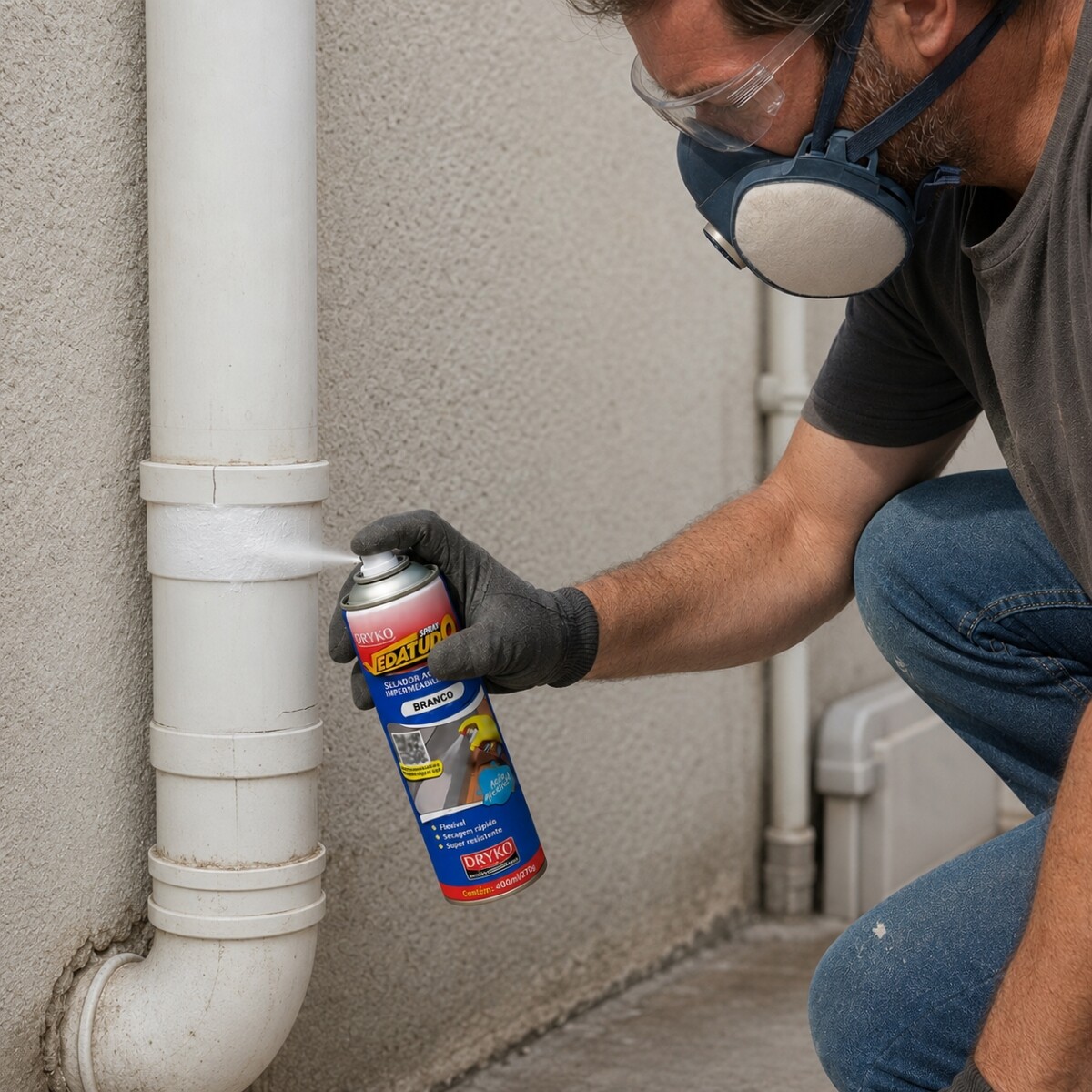 AEROSOL CAUCHO IMPERMEABILIZANT DRYKO 400ML Blanco