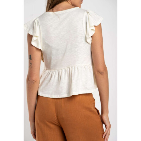 Remera Algodón Calados Nácar