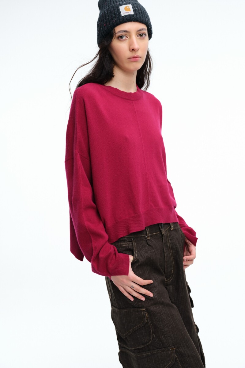 SWEATER COSTURA Fucsia
