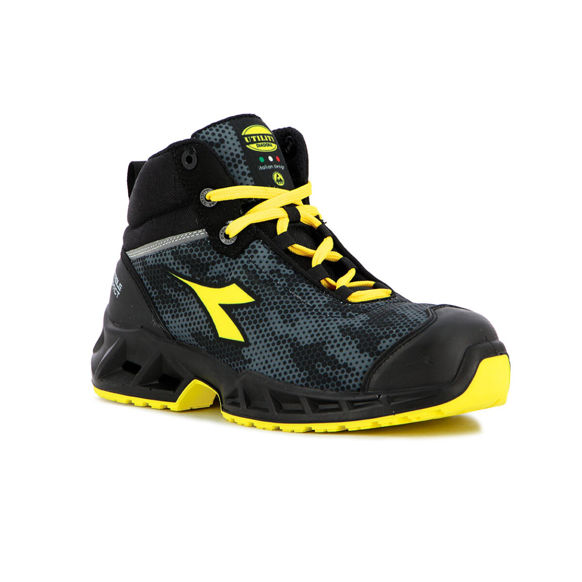 Diadora IND M - Shark SHARK STABLE IMPACT MID S3 SRC ESD - Negro-Gris 